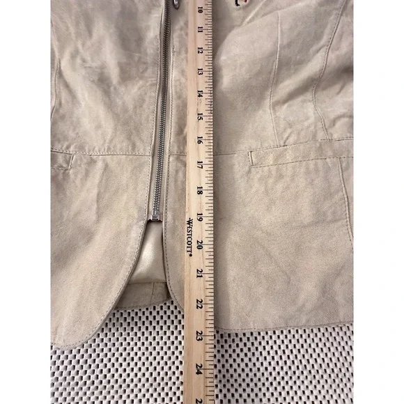 VTG Suede Leather Western Blazer Jacket Women Size M/L Floral Embroidered Boho - Picture 8 of 12